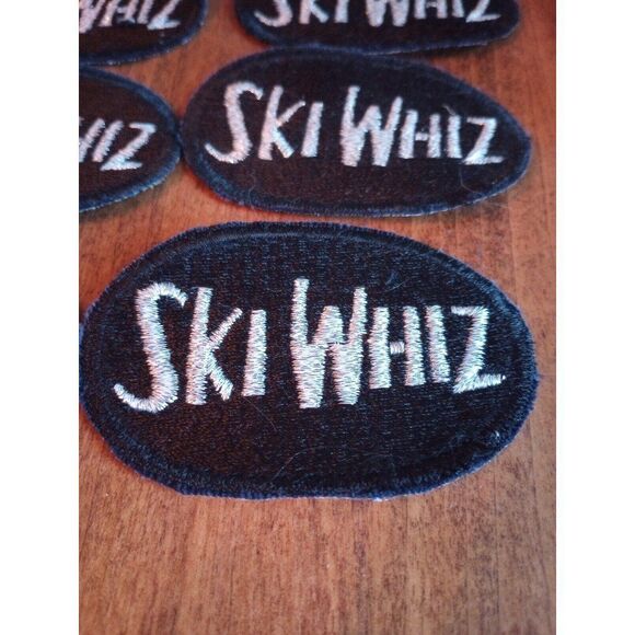 LOT 10 Vintage Snowmobile Jacket Patch Ski Whiz New Old Stock Metallic Silver - Picture 1 of 6